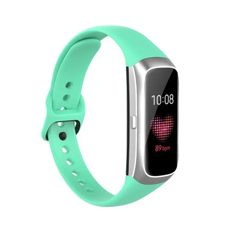 Para Samsung Galaxy Fit SM-R370 Correia de Substituição com Fivela Preta em Silicone e Aço