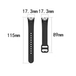 Para Samsung Galaxy Fit SM-R370 Correia de Substituição com Fivela Preta em Silicone e Aço