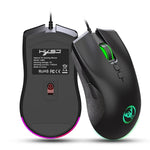 Rato Gaming Mecânico com Fios HXSJ A883, 7 Teclas, 6400DPI, Luz RGB