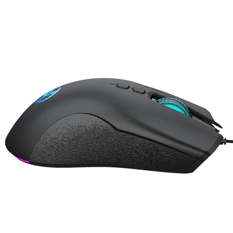 Rato Gaming Mecânico com Fios HXSJ A883, 7 Teclas, 6400DPI, Luz RGB