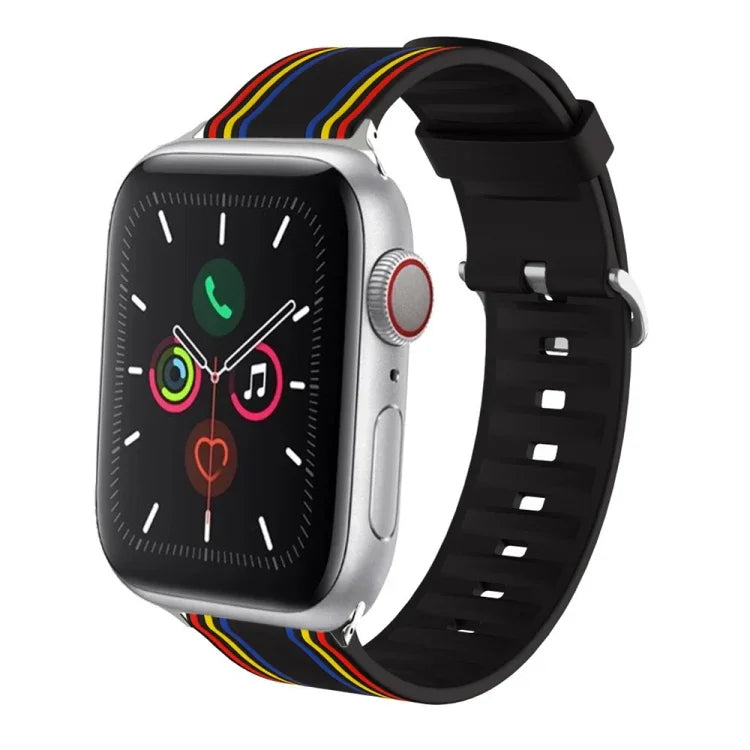 Silicone Replaceable Watch Strap, For Apple Watch Ultra 49mm / Series 8&7 45mm / SE 2&6&SE&5&4 44mm / 3&2&1 42mm, For Apple Watch Series 8&7 41mm / SE 2&6&SE&5&4 40mm / 3&2&1 38mm, For Apple Watch Series 7 45mm / 6 & SE & 5 & 4 44mm / 3 & 2 & 1 42mm   ...