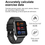 Relógio Inteligente E86 com Ecrã TFT Colorido de 1,7 polegadas, à Prova de Água IP68, Suporta Monitorização de Oxigénio no Sangue / Monitorização da Temperatura Corporal / Diagnóstico Médico por IA, Estilo: Correia de Aço, Correia de Aço (Preto)