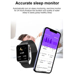 Relógio Inteligente E86 com Ecrã TFT Colorido de 1,7 polegadas, à Prova de Água IP68, Suporta Monitorização de Oxigénio no Sangue / Monitorização da Temperatura Corporal / Diagnóstico Médico por IA, Estilo: Correia de Aço, Correia de Aço (Preto)