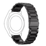 Correia de Substituição em Aço Inoxidável com Fivela Três Planas de 20mm para Samsung Galaxy Watch Active 2 / Amazfit GTS 2