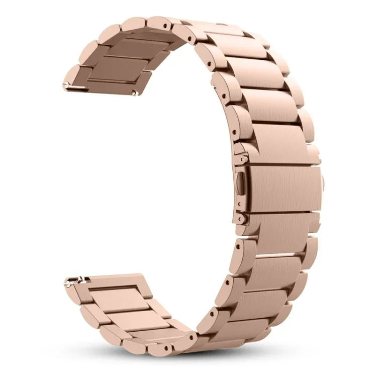 Correia de Substituição em Aço Inoxidável com Fivela Três Planas de 20mm para Samsung Galaxy Watch Active 2 / Amazfit GTS 2