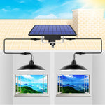 Luz Solar 2 em 1 para Paisagem, Iluminação de Pátio e Corredor, Candeeiro Retro com 32 LEDs, Luz Branca, Luz Quente