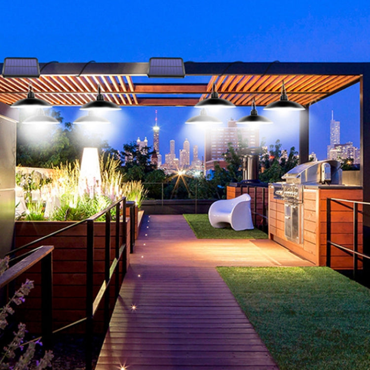 Luz Solar 2 em 1 para Paisagem, Iluminação de Pátio e Corredor, Candeeiro Retro com 32 LEDs, Luz Branca, Luz Quente