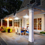 Luz Solar Inteligente 2 em 1 112 LEDs para Jardim e Garagem Interior e Exterior, Luz LED 2 em 1 Branca, Luz 2 em 1 Quente