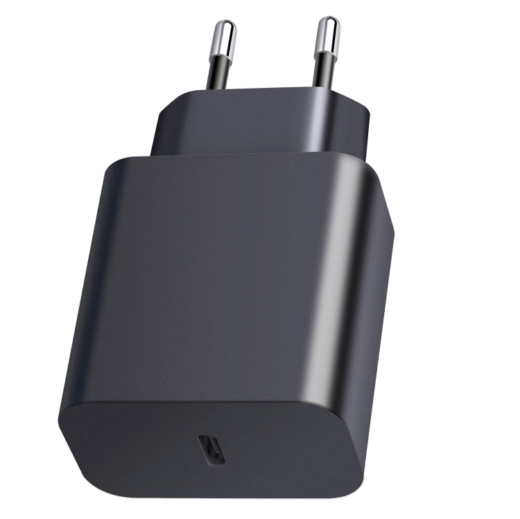 XY PD 25W Carregador de Viagem USB-C / Type-C de Porta Única para Dispositivos Samsung Carregamento Rápido, Ficha EU