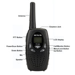 1 Par de Walkie Talkie Infantil RETEVIS RT628 0,5W Frequência US 462.550-467.7125MHz 22 Canais, RT628 (Preto), RT628 (Branco), RT628 (Vermelho)