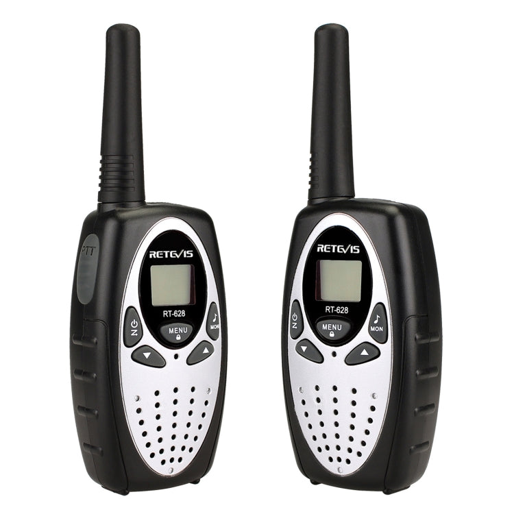1 Par de Walkie Talkie Infantil RETEVIS RT628 0,5W Frequência US 462.550-467.7125MHz 22 Canais, RT628 (Preto), RT628 (Branco), RT628 (Vermelho)