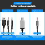 2 PCS G58 Auscultadores com Fios para Jogos com Microfone para Cabeça, Comprimento do Cabo: cerca de 2m, Versão Plug Único Preto, Versão USB 7.1 Preto, Versão 3,5mm Colorida Rosa, Versão 3,5mm Colorida Branca, Versão 3,5mm Colorida Preta