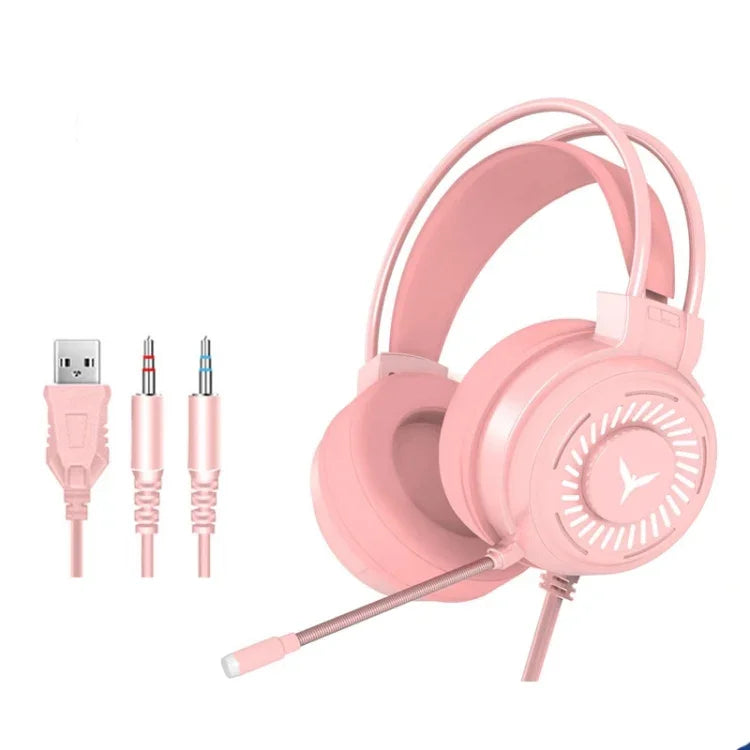 2 PCS G58 Auscultadores com Fios para Jogos com Microfone para Cabeça, Comprimento do Cabo: cerca de 2m, Versão Plug Único Preto, Versão USB 7.1 Preto, Versão 3,5mm Colorida Rosa, Versão 3,5mm Colorida Branca, Versão 3,5mm Colorida Preta