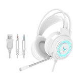 2 PCS G58 Auscultadores com Fios para Jogos com Microfone para Cabeça, Comprimento do Cabo: cerca de 2m, Versão Plug Único Preto, Versão USB 7.1 Preto, Versão 3,5mm Colorida Rosa, Versão 3,5mm Colorida Branca, Versão 3,5mm Colorida Preta