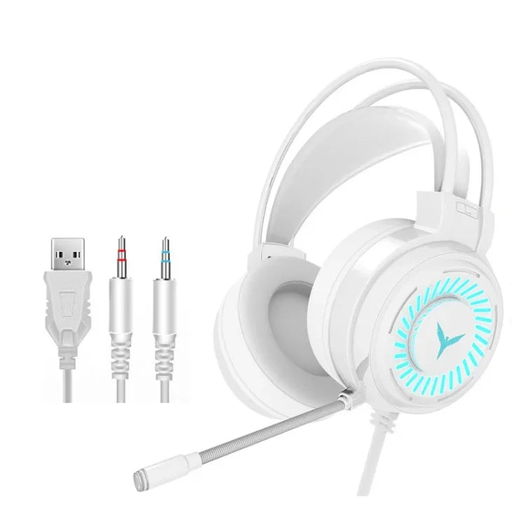 2 PCS G58 Auscultadores com Fios para Jogos com Microfone para Cabeça, Comprimento do Cabo: cerca de 2m, Versão Plug Único Preto, Versão USB 7.1 Preto, Versão 3,5mm Colorida Rosa, Versão 3,5mm Colorida Branca, Versão 3,5mm Colorida Preta