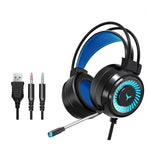2 PCS G58 Auscultadores com Fios para Jogos com Microfone para Cabeça, Comprimento do Cabo: cerca de 2m, Versão Plug Único Preto, Versão USB 7.1 Preto, Versão 3,5mm Colorida Rosa, Versão 3,5mm Colorida Branca, Versão 3,5mm Colorida Preta