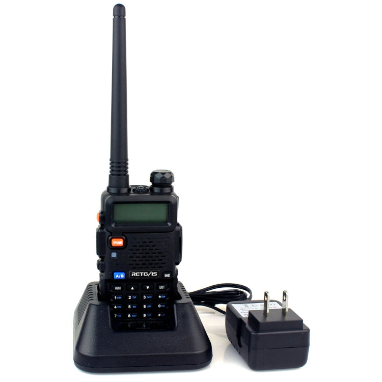 Walkie Talkie Portátil RETEVIS RT-5R 400-520MHz + 136-174MHz 128 Canais USB de Dois Segmentos, USB, Ficha EU, Ficha UK