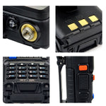 Walkie Talkie Portátil RETEVIS RT-5R 400-520MHz + 136-174MHz 128 Canais USB de Dois Segmentos, USB, Ficha EU, Ficha UK