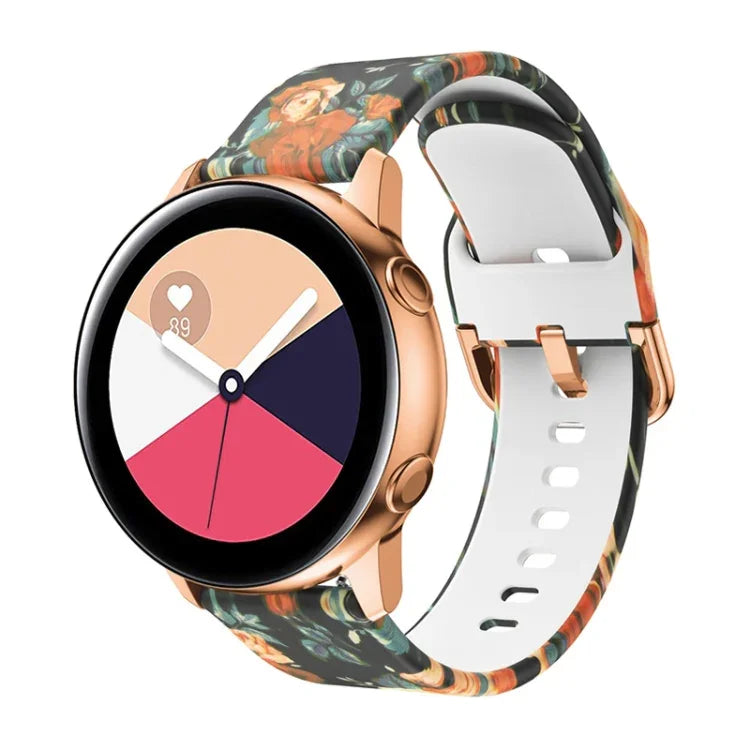 Correia de Substituição para Relógio com Impressão em Silicone, Para Samsung Galaxy Watch 42mm, Para Samsung Galaxy Watch 46mm