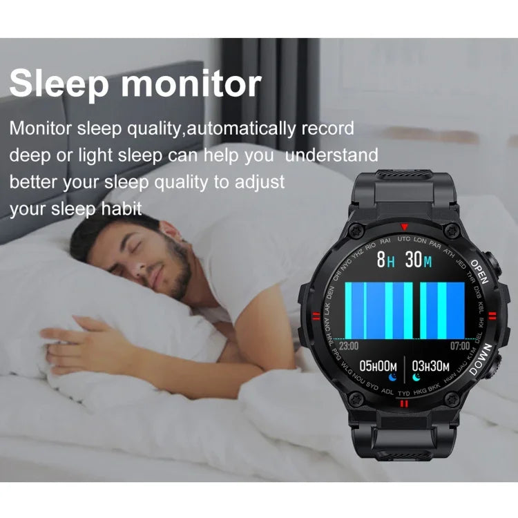 Relógio Inteligente K22 com Ecrã IPS de 1,28 polegadas, Suporta Lembrete do Ciclo Menstrual / Chamada por Bluetooth / Monitorização do Sono