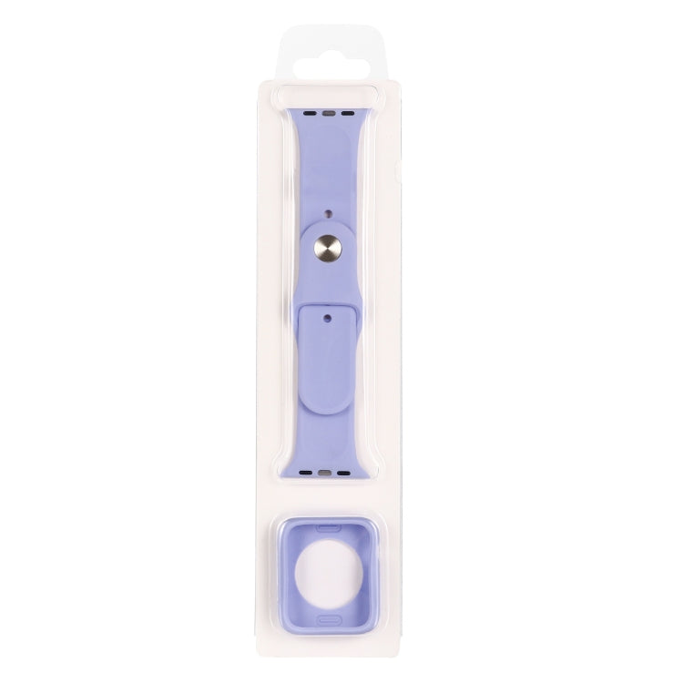 Conjunto de Correia Substituta em Silicone + Capa Protetora para Relógio, Para Apple Watch Series 9 / 8 / 7 41mm, Para Apple Watch Series 9 / 8 / 7 45mm