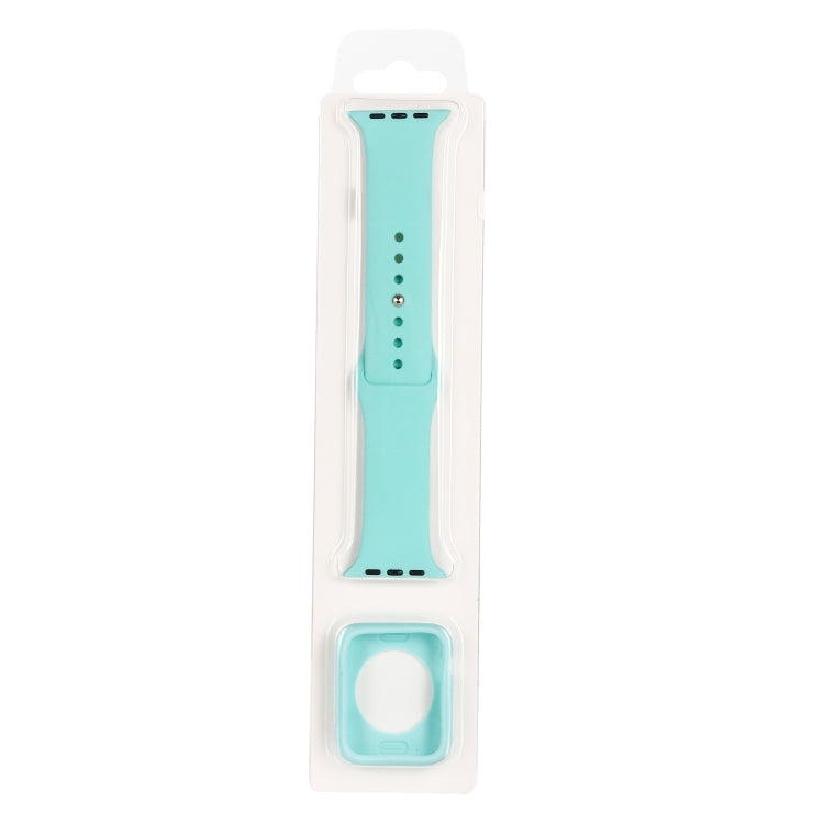 Conjunto de Correia Substituta em Silicone + Capa Protetora para Relógio, Para Apple Watch Series 9 / 8 / 7 41mm, Para Apple Watch Series 9 / 8 / 7 45mm