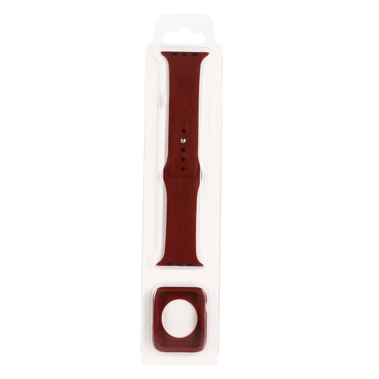 Conjunto de Correia Substituta em Silicone + Capa Protetora para Relógio, Para Apple Watch Series 9 / 8 / 7 41mm, Para Apple Watch Series 9 / 8 / 7 45mm