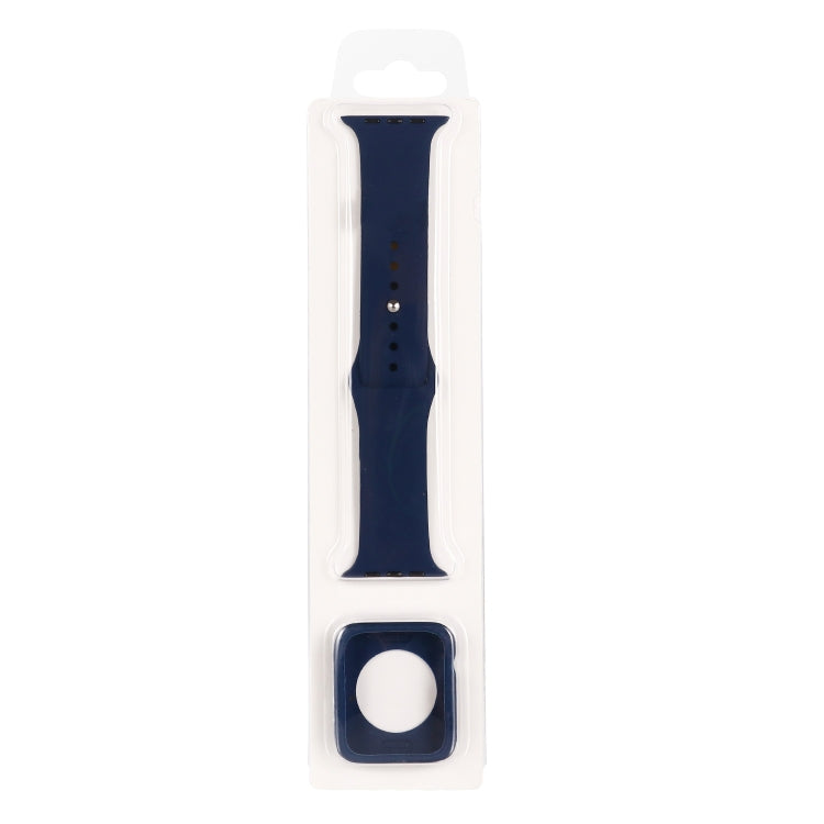 Conjunto de Correia Substituta em Silicone + Capa Protetora para Relógio, Para Apple Watch Series 9 / 8 / 7 41mm, Para Apple Watch Series 9 / 8 / 7 45mm
