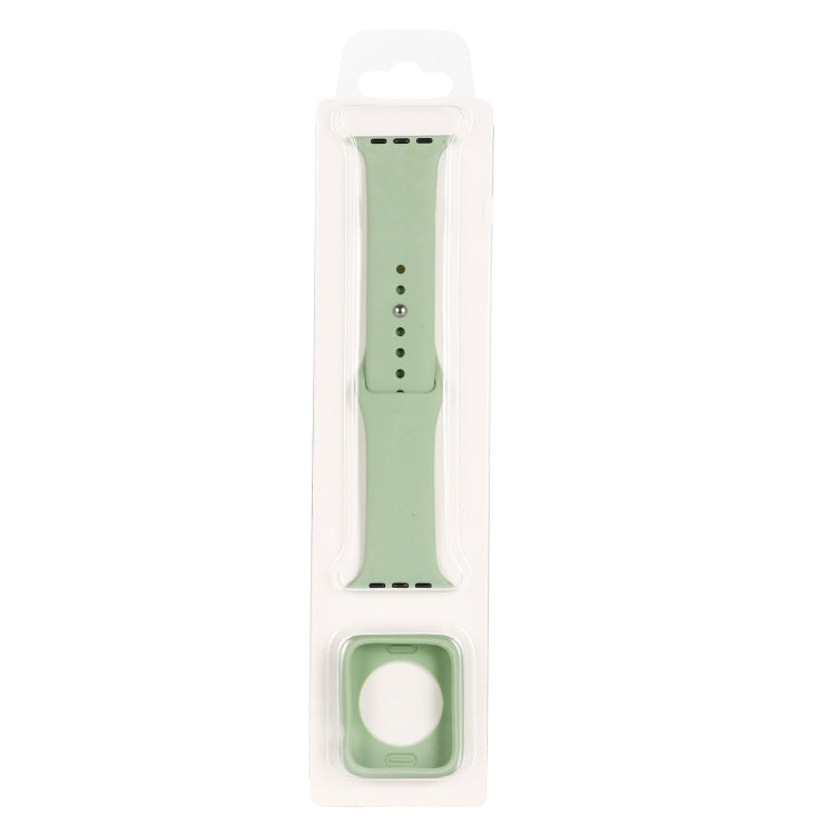 Conjunto de Correia Substituta em Silicone + Capa Protetora para Relógio, Para Apple Watch Series 9 / 8 / 7 41mm, Para Apple Watch Series 9 / 8 / 7 45mm