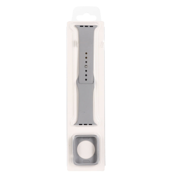 Conjunto de Correia Substituta em Silicone + Capa Protetora para Relógio, Para Apple Watch Series 9 / 8 / 7 41mm, Para Apple Watch Series 9 / 8 / 7 45mm