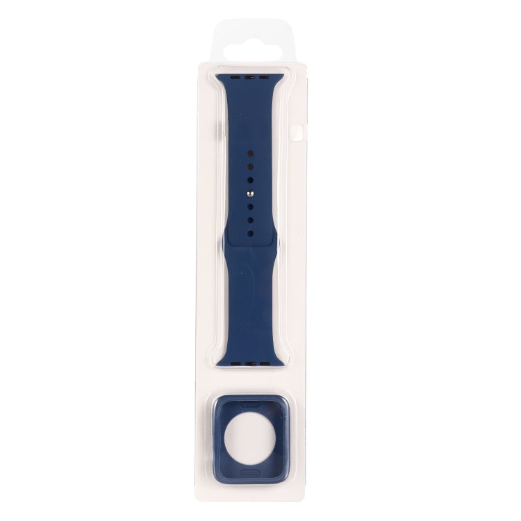 Conjunto de Correia Substituta em Silicone + Capa Protetora para Relógio, Para Apple Watch Series 9 / 8 / 7 41mm, Para Apple Watch Series 9 / 8 / 7 45mm