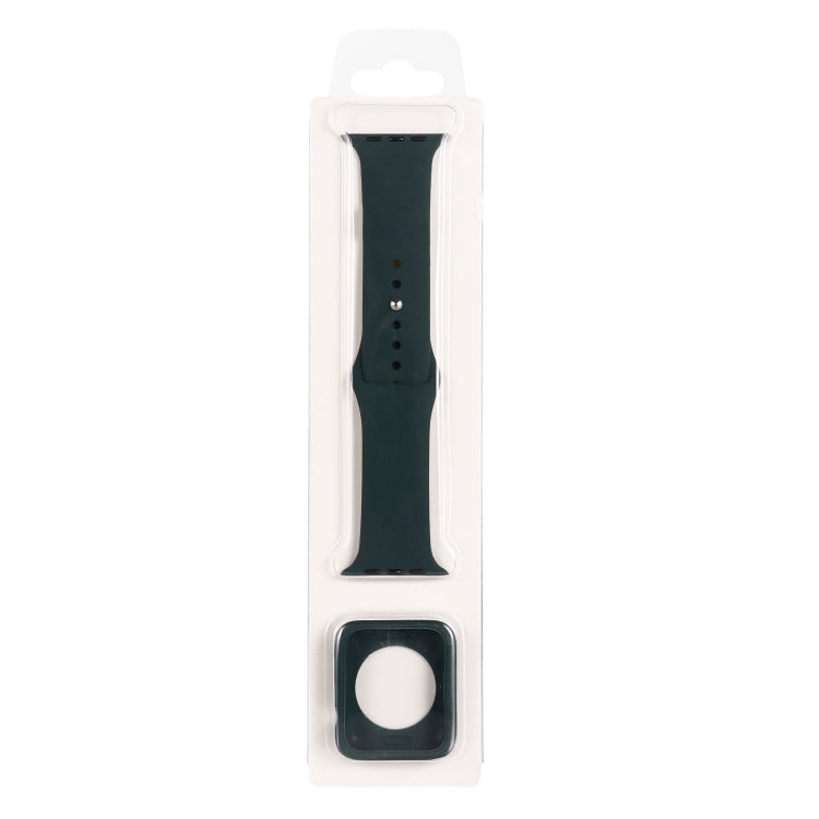 Conjunto de Correia Substituta em Silicone + Capa Protetora para Relógio, Para Apple Watch Series 9 / 8 / 7 41mm, Para Apple Watch Series 9 / 8 / 7 45mm