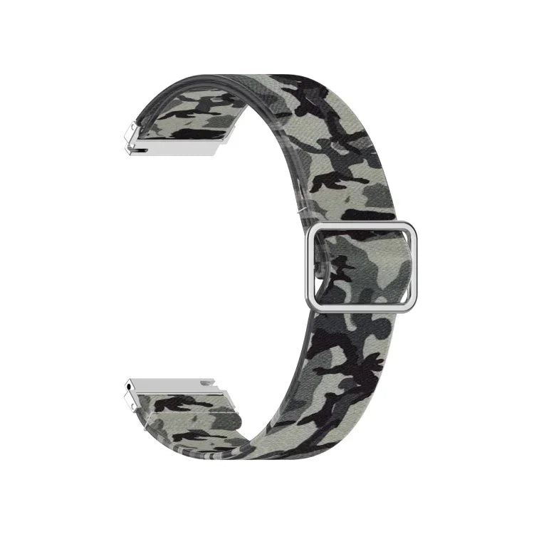 Adjustable Elastic Printing Replacement Watchband, 20mm For Samsung Galaxy Watch Active2 / Active, 22mm For Galaxy Watch3 45mm/ Huawei Watch GT 2 Pro