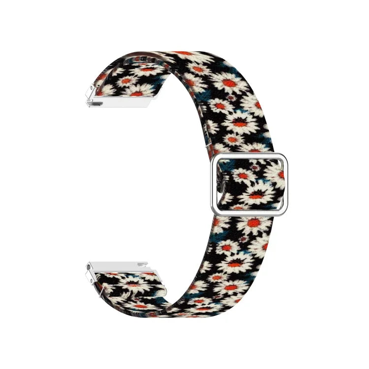 Adjustable Elastic Printing Replacement Watchband, 20mm For Samsung Galaxy Watch Active2 / Active, 22mm For Galaxy Watch3 45mm/ Huawei Watch GT 2 Pro