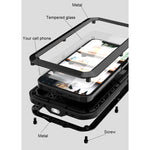 LOVE MEI Metal Shockproof Waterproof Dustproof Protective Case, For iPhone 12 mini, For iPhone 12