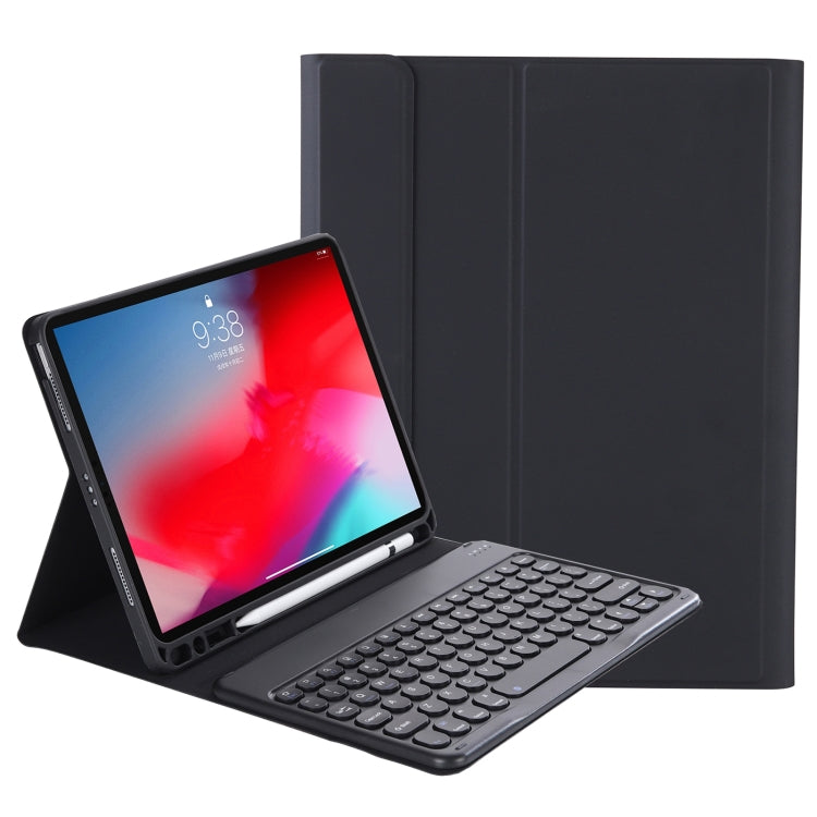 YT11B Capa de couro destacável com textura de pele Candy Color, teclas arredondadas e teclado Bluetooth para iPad Air 4 2020 / Air 5 2022 / Pro 11 polegadas 2022 / 2021 / 2020 / 2018 (Branco Gelo), Para iPad Air 11 2024 / 2025 / Air 2020 10.9