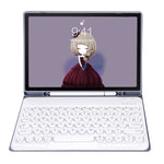 YT11B Capa de couro destacável com textura de pele Candy Color, teclas arredondadas e teclado Bluetooth para iPad Air 4 2020 / Air 5 2022 / Pro 11 polegadas 2022 / 2021 / 2020 / 2018 (Branco Gelo), Para iPad Air 11 2024 / 2025 / Air 2020 10.9
