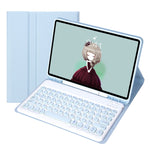 YT11B Capa de couro destacável com textura de pele Candy Color, teclas arredondadas e teclado Bluetooth para iPad Air 4 2020 / Air 5 2022 / Pro 11 polegadas 2022 / 2021 / 2020 / 2018 (Branco Gelo), Para iPad Air 11 2024 / 2025 / Air 2020 10.9