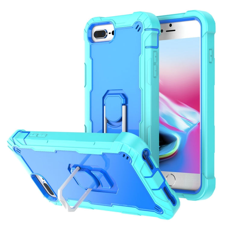 PC + Rubber 3-layers Shockproof Protective Case with Rotating Holder, For iPhone 8 Plus / 7 Plus, For iPhone 11, For iPhone 11 Pro, For iPhone 11 Pro Max