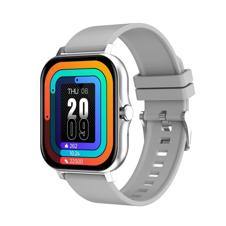 Relógio Inteligente GT20 com Ecrã TFT de 1,69 polegadas, à Prova de Água IP67, Suporta Controlo de Música / Chamada por Bluetooth / Monitorização da Frequência Cardíaca / Monitorização da Pressão Arterial, Correia de Silicone, Correia de Aço