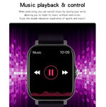 Relógio Inteligente GT20 com Ecrã TFT de 1,69 polegadas, à Prova de Água IP67, Suporta Controlo de Música / Chamada por Bluetooth / Monitorização da Frequência Cardíaca / Monitorização da Pressão Arterial, Correia de Silicone, Correia de Aço