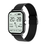 Relógio Inteligente GT20 com Ecrã TFT de 1,69 polegadas, à Prova de Água IP67, Suporta Controlo de Música / Chamada por Bluetooth / Monitorização da Frequência Cardíaca / Monitorização da Pressão Arterial, Correia de Silicone, Correia de Aço