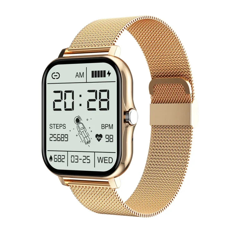 Relógio Inteligente GT20 com Ecrã TFT de 1,69 polegadas, à Prova de Água IP67, Suporta Controlo de Música / Chamada por Bluetooth / Monitorização da Frequência Cardíaca / Monitorização da Pressão Arterial, Correia de Silicone, Correia de Aço
