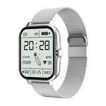 Relógio Inteligente GT20 com Ecrã TFT de 1,69 polegadas, à Prova de Água IP67, Suporta Controlo de Música / Chamada por Bluetooth / Monitorização da Frequência Cardíaca / Monitorização da Pressão Arterial, Correia de Silicone, Correia de Aço