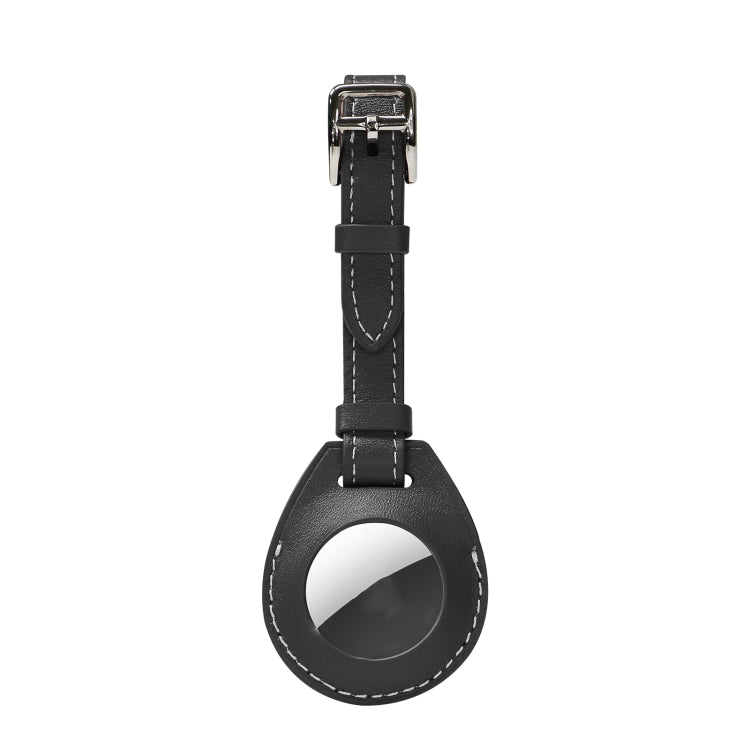 Capa protetora em couro anti-choque e anti-riscos com argola para pendurar para AirTag 2ª geração / AirTag 1ª geração, etiqueta de bagagem
