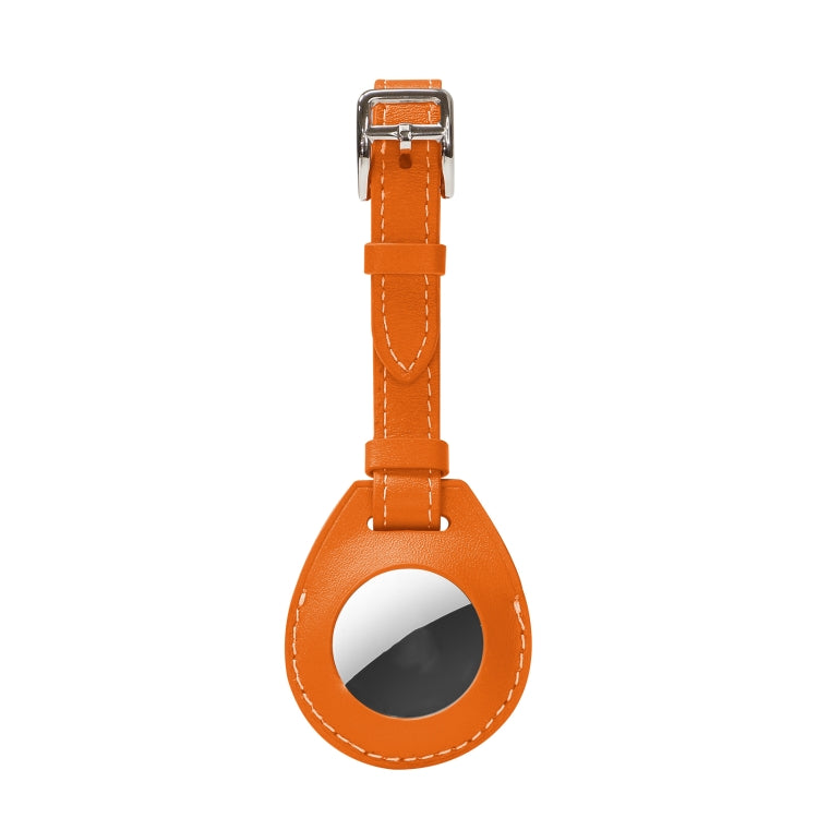 Capa protetora em couro anti-choque e anti-riscos com argola para pendurar para AirTag 2ª geração / AirTag 1ª geração, etiqueta de bagagem