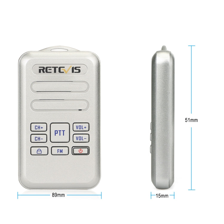 Walkie Talkie Rádio FM Mini RETEVIS RT20 2W 400-470MHz 16 Canais, RT20, Ficha US, RT20, Ficha EU