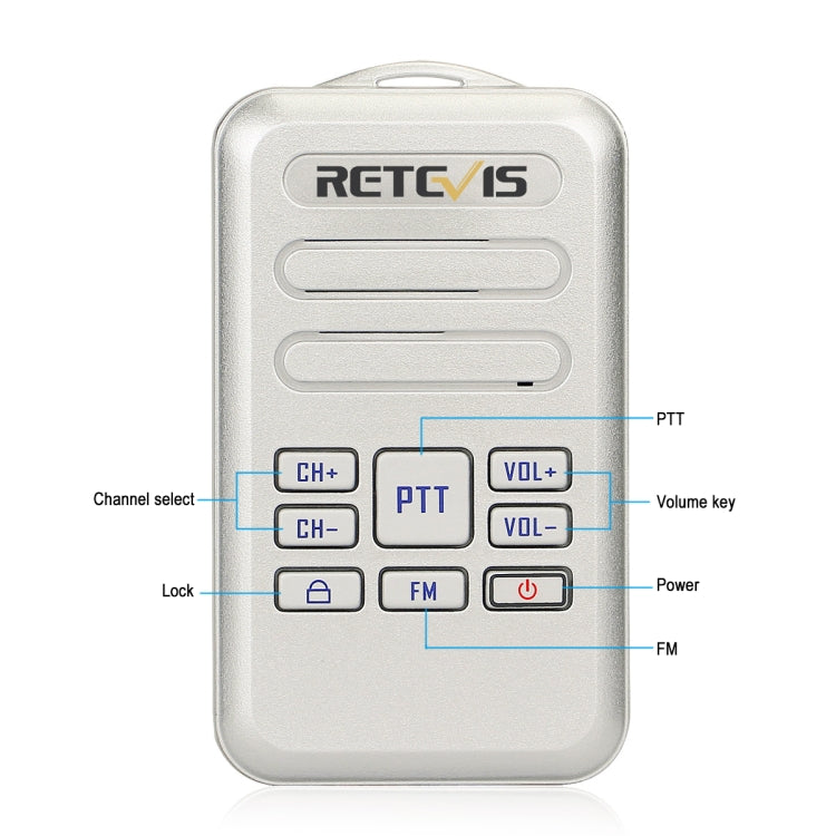 Walkie Talkie Rádio FM Mini RETEVIS RT20 2W 400-470MHz 16 Canais, RT20, Ficha US, RT20, Ficha EU