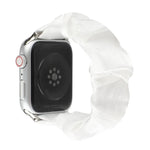 Shell Pattern Hair Ring Cloth Watch Strap, For Apple Watch Ultra 49mm / Series 8&7 45mm / SE 2&6&SE&5&4 44mm / 3&2&1 42mm, For Apple Watch Series 8&7 41mm / SE 2&6&SE&5&4 40mm / 3&2&1 38mm                                                                ...