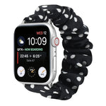Dots Hair Ring Cloth Watch Strap, For Apple Watch Ultra 49mm / Series 8&7 45mm / SE 2&6&SE&5&4 44mm / 3&2&1 42mm, For Apple Watch Series 8&7 41mm / SE 2&6&SE&5&4 40mm / 3&2&1 38mm, For Apple Watch Series 7 41mm / 6 & SE & 5 & 4 40mm / 3 & 2 & 1 38mm